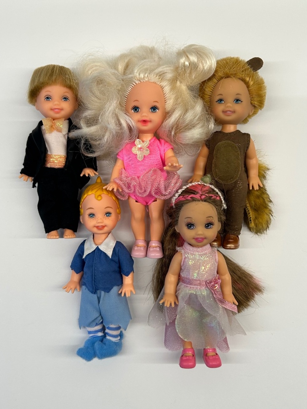 Vintage 90s Barbie Kelly & Friends Dolls Set Of 5 (DVS4)